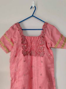 Pink Embroidered Kurta