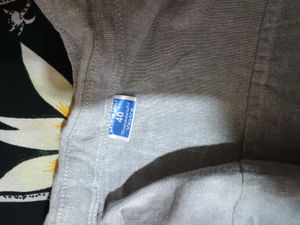 Gray Casual Shirt khadi fabric