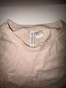 Beige Cropped T-Shirt