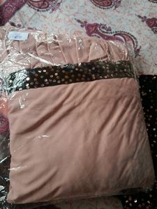 Readymade Saree With Blouse For Sale...peach Colour...