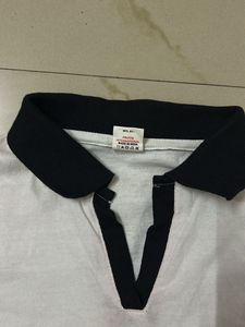 White T-Shirt with Black Trim