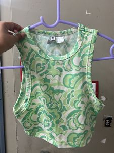 Green Crop Top