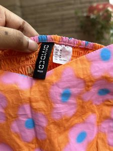 H&amp;M Floral Puff Sleeves Top
