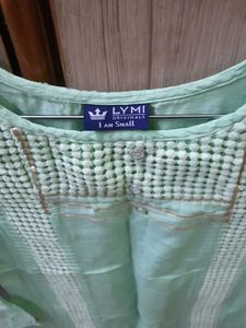 Mint Green Embroidered Tunic Top