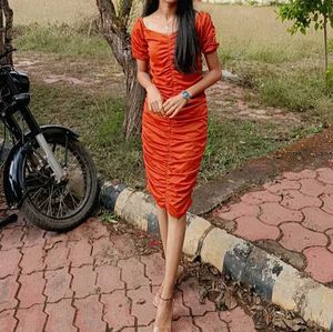 Lity Ruching Pattern Bodycon Dress