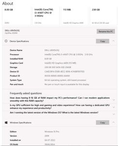Dell Optiplex. Cabinet 3020M Model
