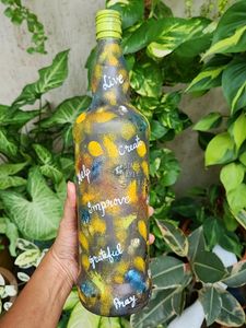 Handpainted Glass Bottle