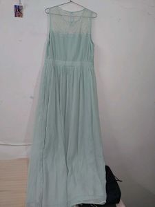 Light Dress Long Green Gown
