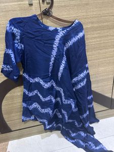 Blue Tie-Dye Blouse