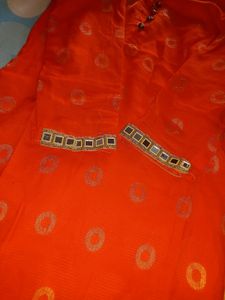 Orange Mirror Kurti