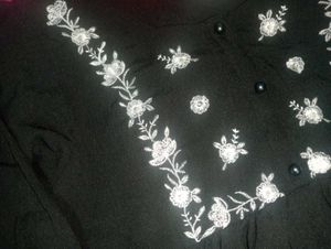 Elegant Black Floral Top