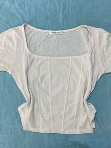 Cream Spoon Corset Top