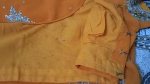 Orange Embellished Saree