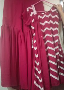 Short Top With Garara And Dupatta