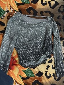Sparkling Silver Top