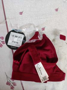 Clovia Maroon Bra With Transparent Straps