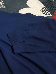 Blue V-Neck Top