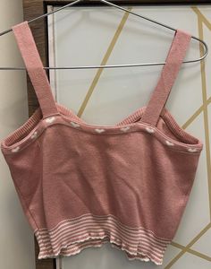 Cute Pink Knit Tank Top