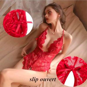 Sexy Red Lace Lingerie