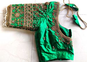Beautifull Green 💚 Maggam Work Blouse