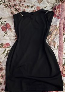 Newme Little Black Dress with Chain Detail