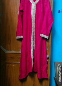 beautiful party wear long kurti pant Dupatta set