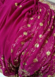 Elegant Maroon Saree