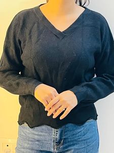 Comfy Black Knit Sweater