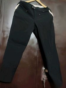 Black ⚫ Trouser Pant Both Side White Line 30 Waist