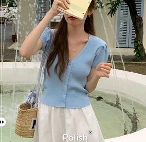 New with tag Pinterest Cute Light Blue Knit Top