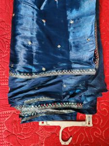 Blue Dress Saree