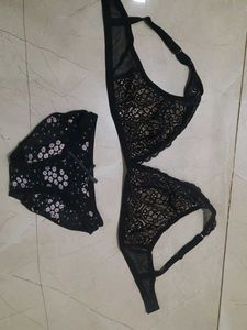 Black Lace Bikini Set