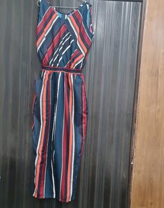 Striped Jumpsuit In Xxl