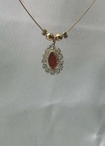 Red Elegant Gold-tone Necklace