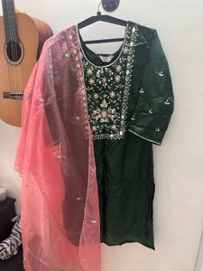 festive wear Suit with pant and dupatta