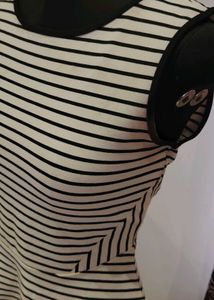 Striped Fit &amp; Flare Dress