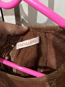 Scullers Brown Short Sleeve Top