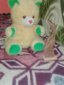 A CUTE TEDDY ' Wood Showpiece Bird