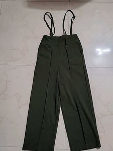 Olive Green Suspender Culottes