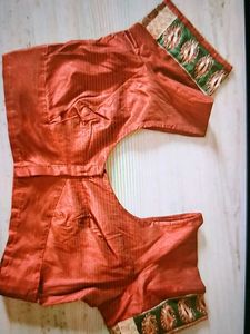 Green Saree With Embroidered Blouse