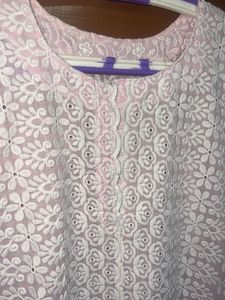 Pink Embroidery Kurti