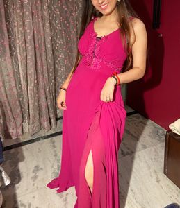 one time wear beautiful side slit dress
