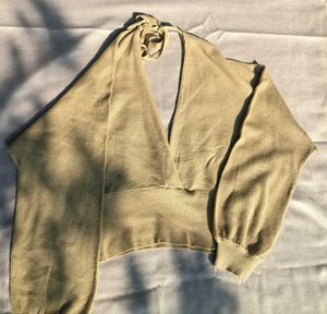 Ribbed Wrap Crop Top