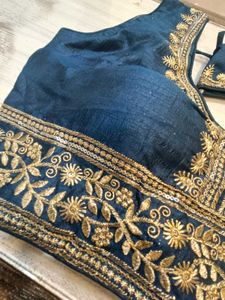 Embroidered blue blouse