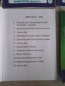 Biology Entrance Exam Study Material 2015