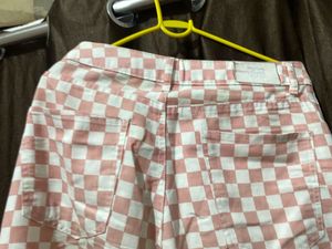 Red Shorts &amp; Pink Checkered Pants