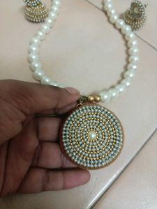 White Thread Jewellery Set 🤍