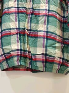 Checked 3/4 Sleeve Top