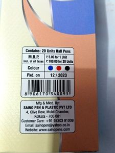 Saino Primo+ Ball Pen Pack Of 20