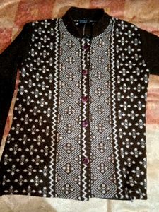 Patterned Knit Cardigan
